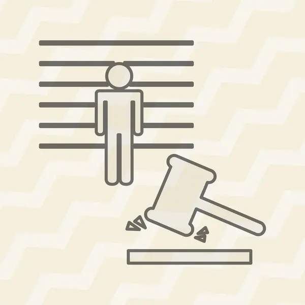 Justitie platte pictogram ontwerp — Stockvector