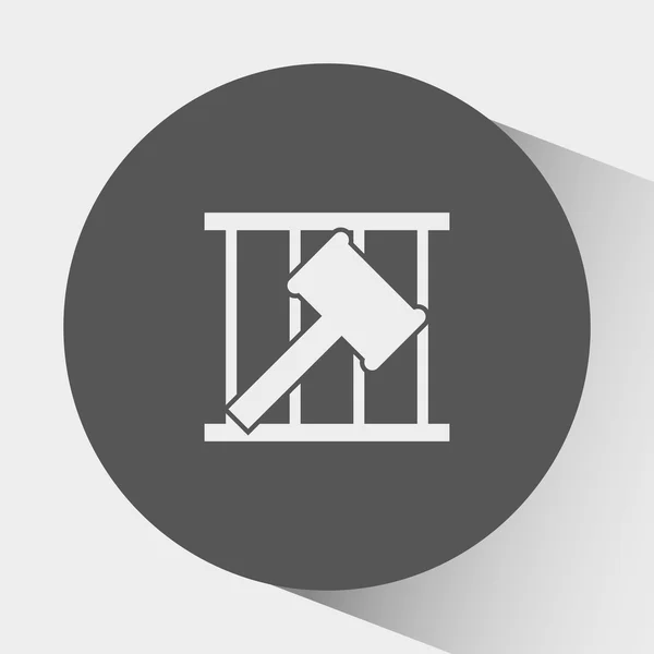 Justice flat icon design — стоковый вектор