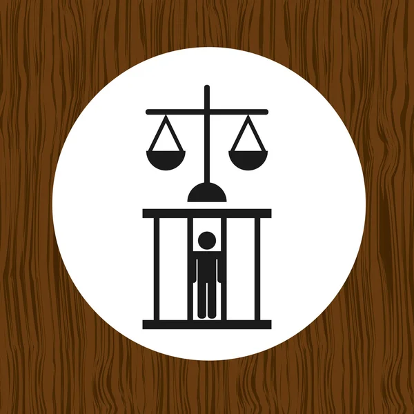 Giustizia design icona piatta — Vettoriale Stock