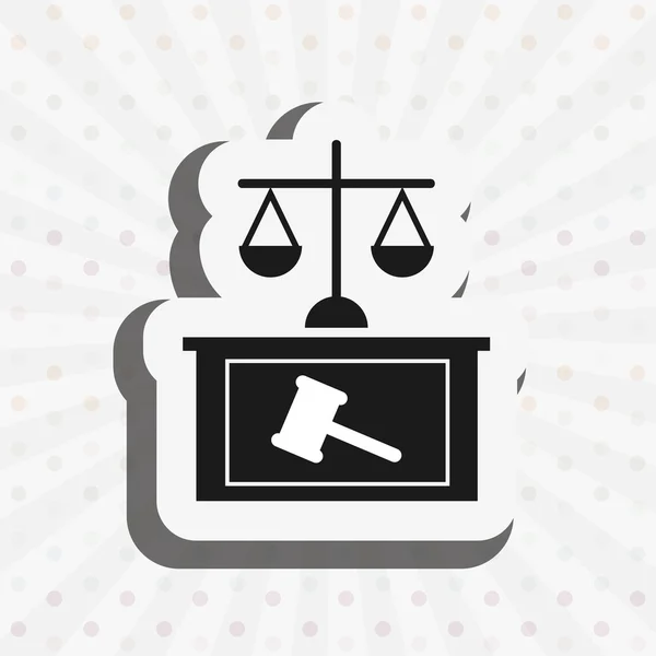 Diseño de icono plano de justicia — Vector de stock