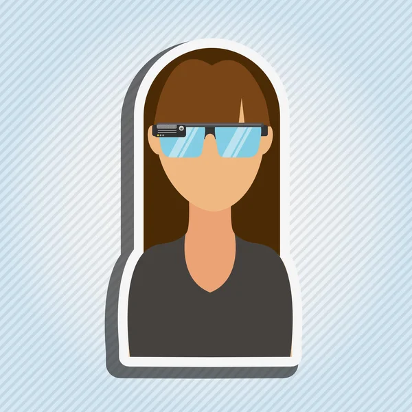 Design pessoa avatar — Vetor de Stock