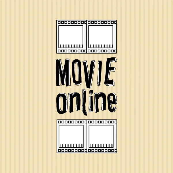 Online-Kinoveranstaltung — Stockvektor