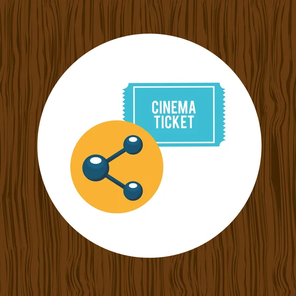 Diseño de cine en línea — Vector de stock