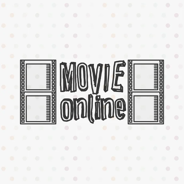 Design de cinéma en ligne — Image vectorielle