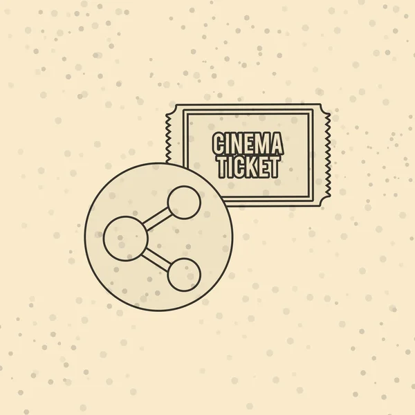 Diseño de cine en línea — Vector de stock