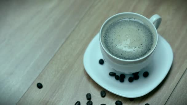 Taza de café diseño — Vídeo de stock