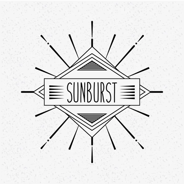 Sunburst frame design — Stock Vector