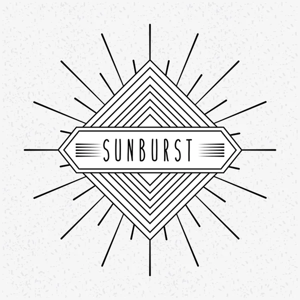 Design telaio sunburst — Vettoriale Stock