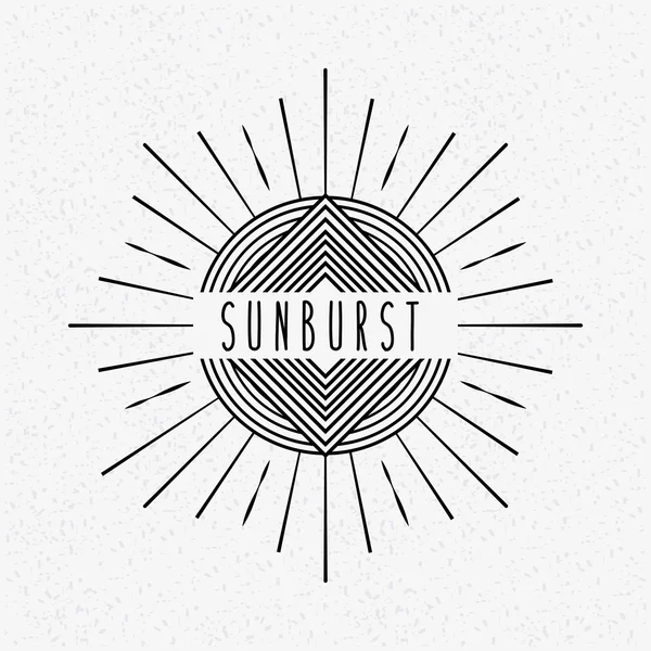 Konstrukcja ramy Sunburst — Wektor stockowy