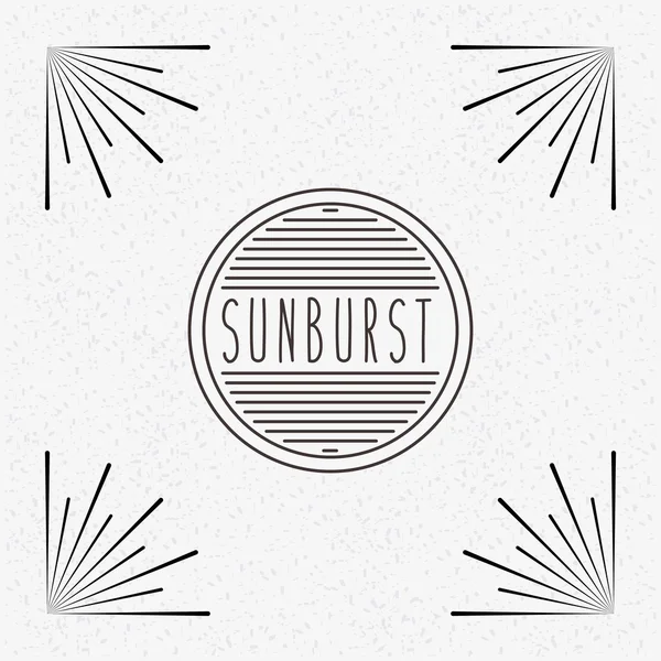 Sunburst gövde tasarımı — Stok Vektör