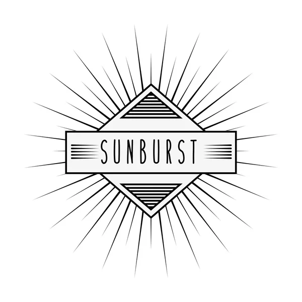 Sunburst keret kialakítása — Stock Vector