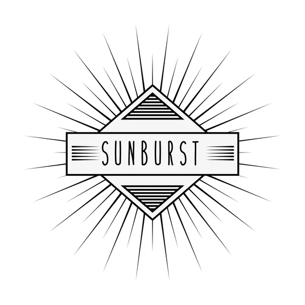 Sunburst frame design — Stockvector