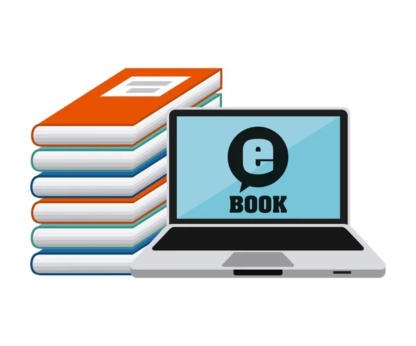 Het ontwerp van de e-boek downloaden — Stockvector