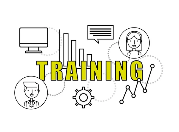 Training course  design — Stock Vector