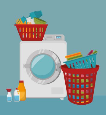 laundry full service design clipart