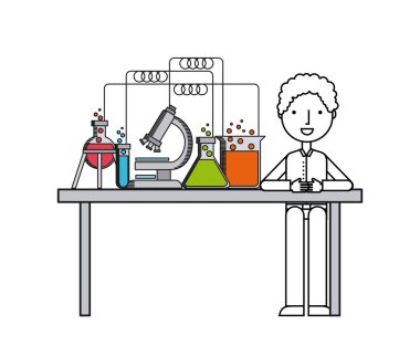 Laboratuvar düz simgesi tasarım