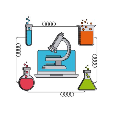 Laboratuvar düz simgesi tasarım