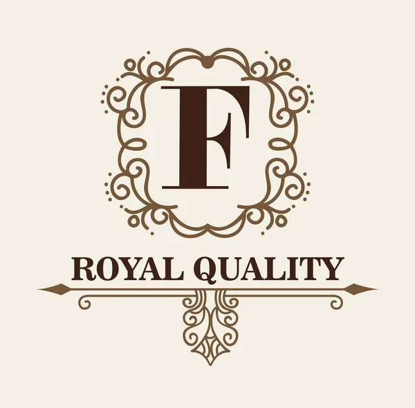 Емблема королівського дизайну якості — стоковий вектор