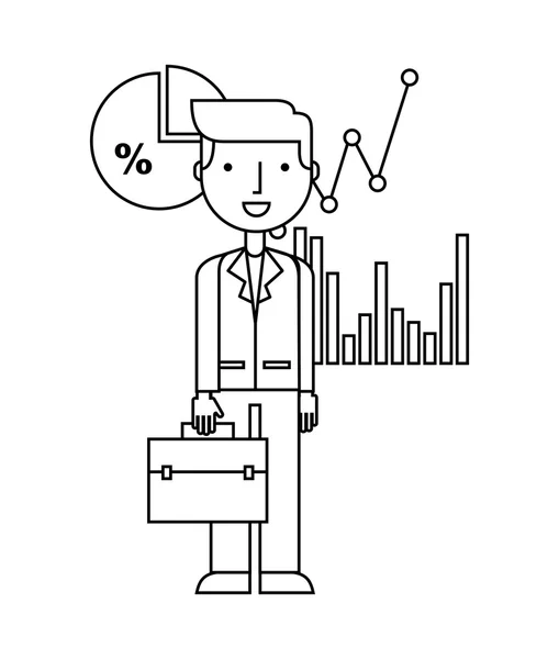 Design de ícone plano de negócios — Vetor de Stock