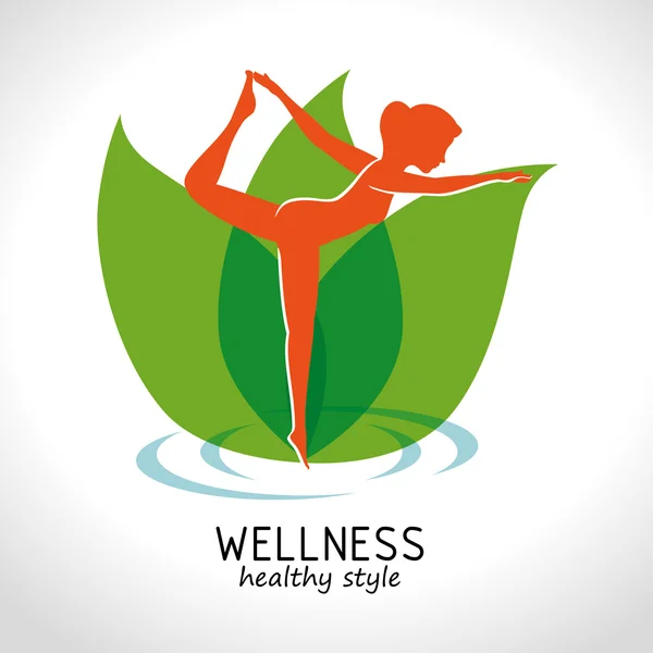 Diseño de estilo saludable wellness — Vector de stock
