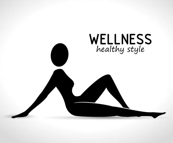 Wellness healthy style  design — Stock Vector