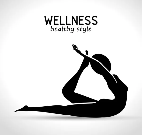 Diseño de estilo saludable wellness — Vector de stock