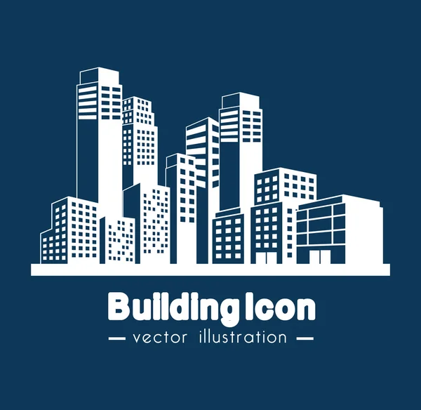 Diseño del icono del edificio — Vector de stock