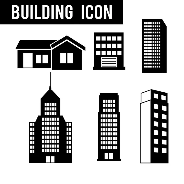 Bygning Icon Design – stockvektor