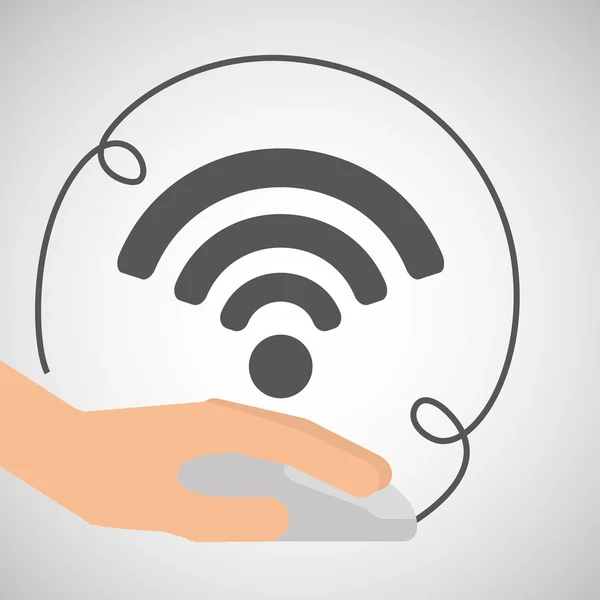 Diseño de servicio wifi — Vector de stock