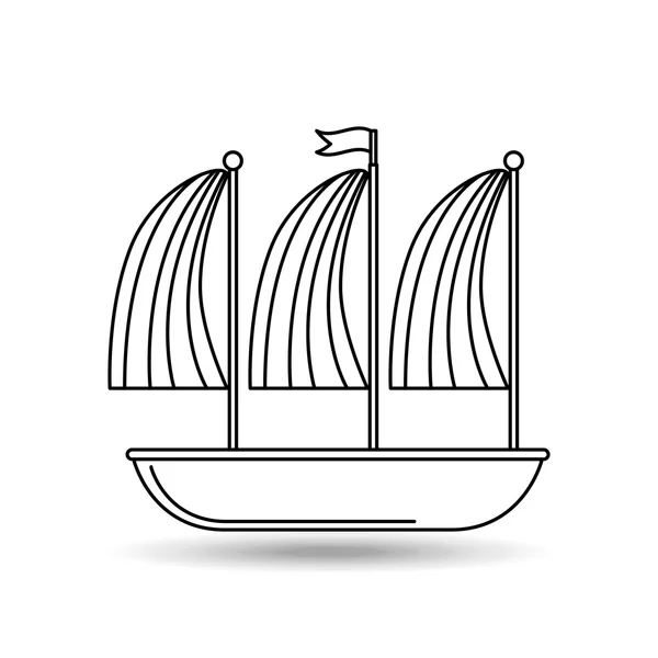Deniz düz simgesi tasarım — Stok Vektör