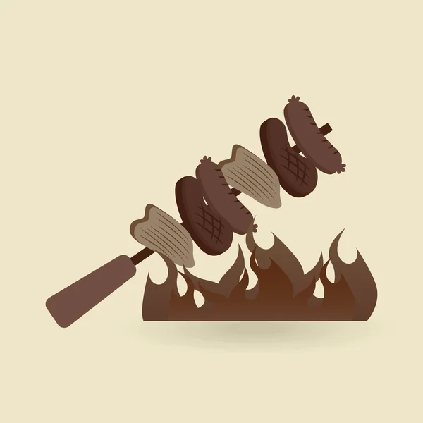 Design bbq delicioso — Vetor de Stock