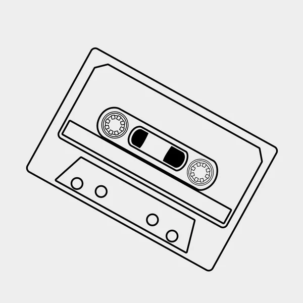 Cassette pictogram ontwerp — Stockvector