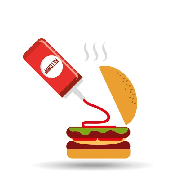 Leckeres Fast Food Design — Stockvektor
