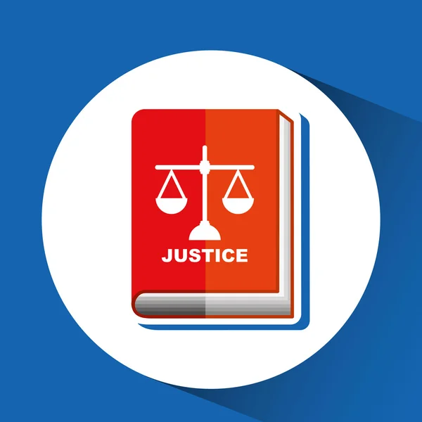 Justice system concept design — Stock Vector