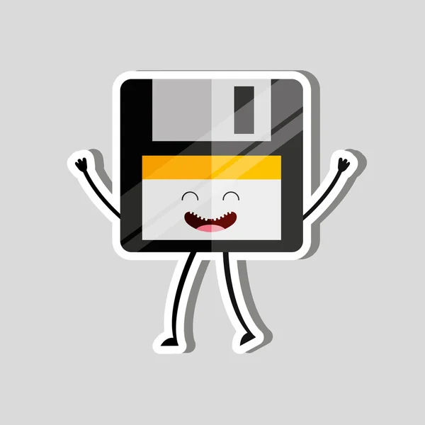 Design del personaggio floppy — Vettoriale Stock