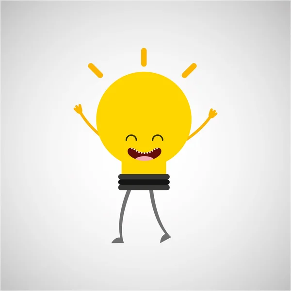 Bulb character design — Stock Vector