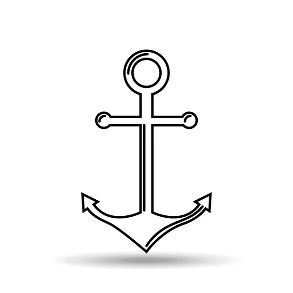 Design de ícone plano mar — Vetor de Stock