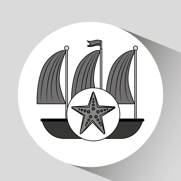 Mar plano icono de diseño — Archivo Imágenes Vectoriales