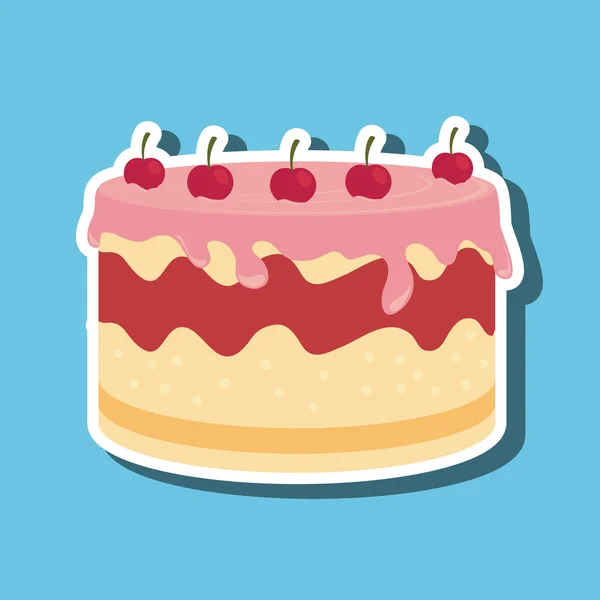 甜蜜的蛋糕设计 — 图库矢量图片