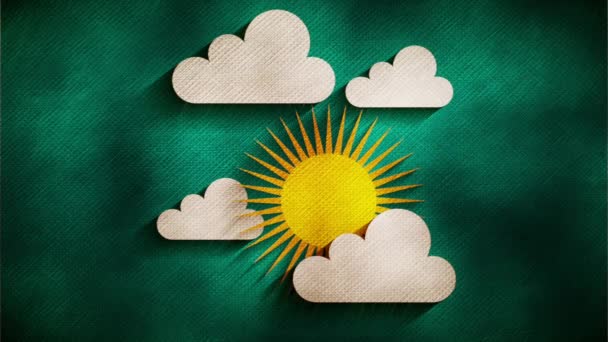 Cielo lluvioso con sol y nubes, Vídeo Animación — Vídeos de Stock