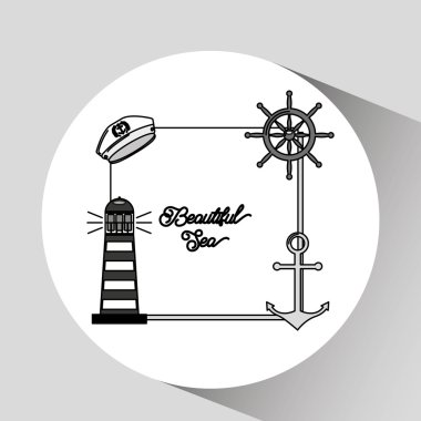 Deniz düz simgesi tasarım