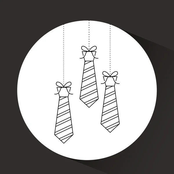 Краватки висить дизайн — стоковий вектор