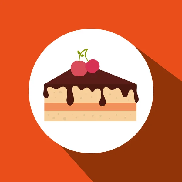 Diseño de pasteles dulces — Vector de stock