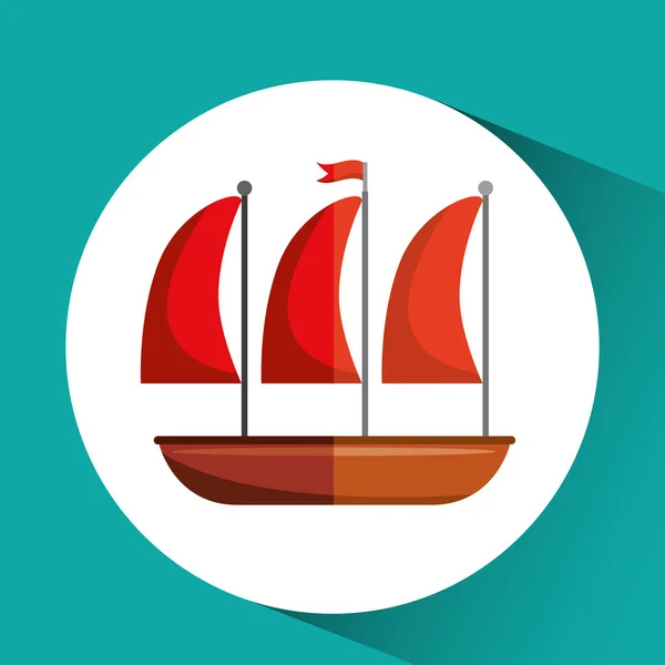 Sea flat icon design — Stock Vector