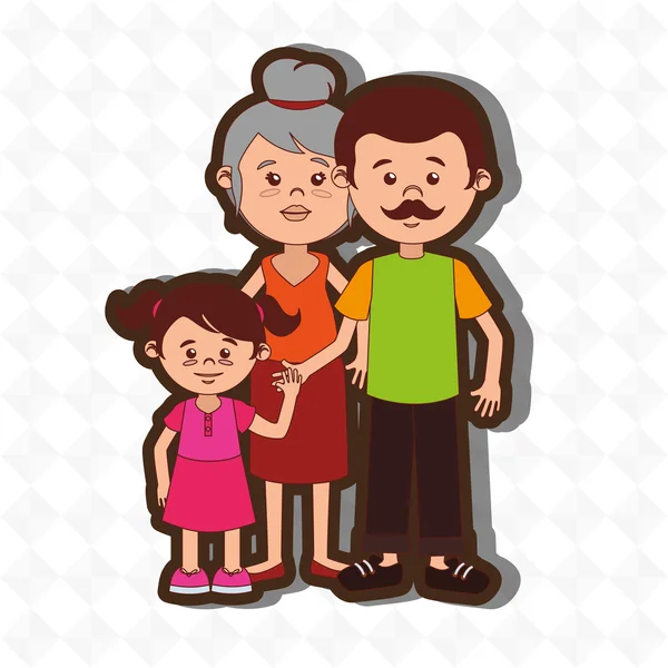 Diseño de los miembros familiares — Vector de stock