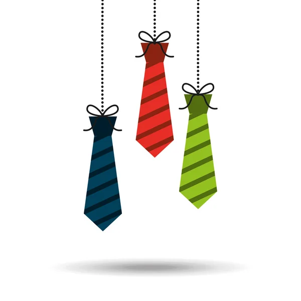 Gravatas design pendurado —  Vetores de Stock