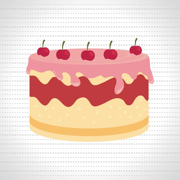 Diseño de pasteles dulces — Vector de stock