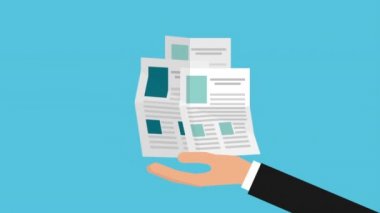 işle ilgili belgeleri, video animasyon