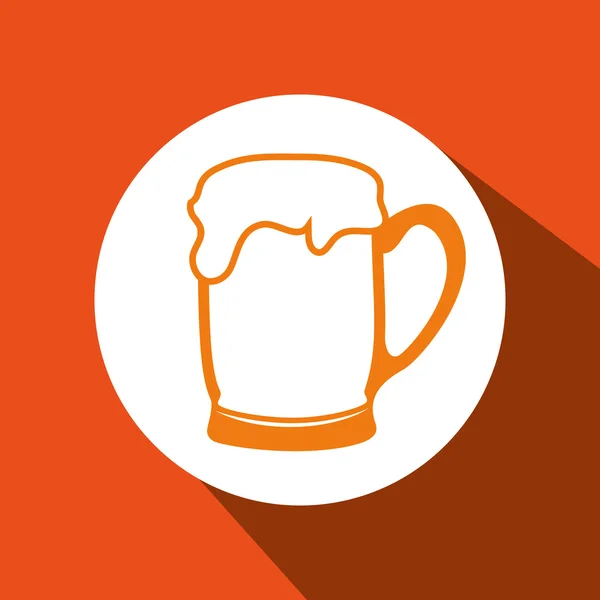 Beverage flat icon design — Stock Vector