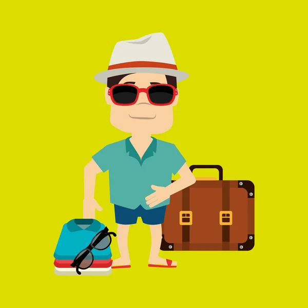 Viajes vacaciones diseño — Vector de stock